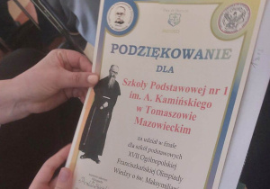 zdjęcie Mikołaja Chojnackiego z VI d