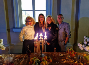 Od lewej: kostiumy i scenografia: Małgorzata Baryś, producent i koordynator projektu: dyr Ewa Służewska, reżyser i scenarzysta: Karina Góra, scenarzysta: Radosław Maksymowicz