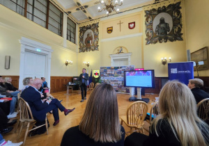 Przedstawiciele szkoły podczas konferencji oświatowej pt. "Technologia jest dla ludzi, a nie ludzie dla technologii"
