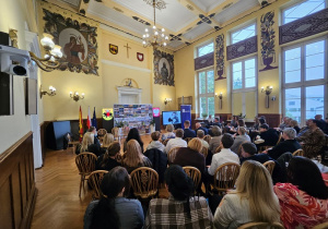 Przedstawiciele szkoły podczas konferencji oświatowej pt. "Technologia jest dla ludzi, a nie ludzie dla technologii"