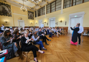 Przedstawiciele szkoły podczas konferencji oświatowej pt. "Technologia jest dla ludzi, a nie ludzie dla technologii"