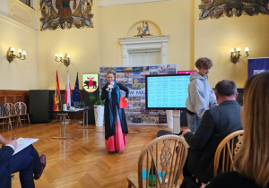 Przedstawiciele szkoły podczas konferencji oświatowej pt. "Technologia jest dla ludzi, a nie ludzie dla technologii"
