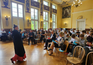 Przedstawiciele szkoły podczas konferencji oświatowej pt. "Technologia jest dla ludzi, a nie ludzie dla technologii"