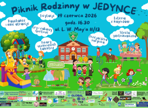 Piknik Rodzinny 19 czerwca 2026 roku Szkoła Postawowa nr 1 im. Aleksandra Kamińskiego w Tomaszowie Mazowieckim