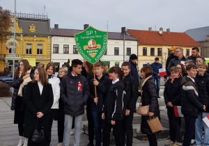 11 listopada - uczniowie na obchodach Święta Niepodległości