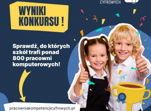 Uczniowie Szkoły Podstawowej nr 1 im. Aleksandra Kamińskiego wygrali Mobilną Pracownię Komputerową w Ogólnopolskim konkursie „Pracownia Kompetencji Cyfrowych” organizowanym przez NASK