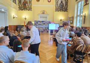 Przedstawiciele szkoły podczas konferencji oświatowej pt. "Technologia jest dla ludzi, a nie ludzie dla technologii"
