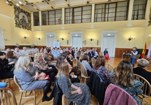 Przedstawiciele szkoły podczas konferencji oświatowej pt. "Technologia jest dla ludzi, a nie ludzie dla technologii"
