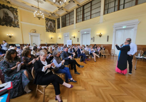 Przedstawiciele szkoły podczas konferencji oświatowej pt. "Technologia jest dla ludzi, a nie ludzie dla technologii"