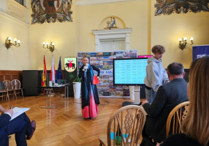 Przedstawiciele szkoły podczas konferencji oświatowej pt. "Technologia jest dla ludzi, a nie ludzie dla technologii"