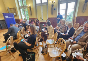 Przedstawiciele szkoły podczas konferencji oświatowej pt. "Technologia jest dla ludzi, a nie ludzie dla technologii"