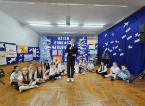 Przewodniczący SU Stanisław Cichowski na akademii z okazji Dnia Edukacji Narodowej