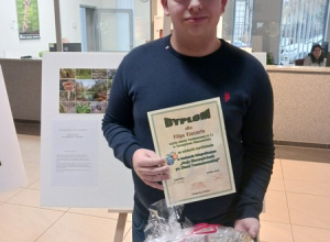 Uczeń szkoły - Filip - wyróżnienie w konkursie