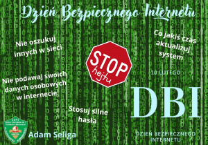 Prace - plakaty wykonanae na lekcji informatyki na Dzień Bezpiecznego Internetu 2026 (DBI 2026)